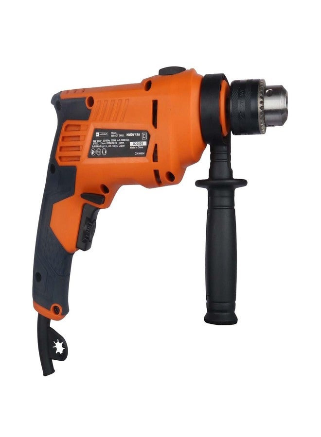 HITMIN Hmdv13As8 13Mm Corded Impact Drill 550 W Powerful Motor, 13Mm Drill Chuck And 0-3, 000 Rpm, 0-48, 000Bpm, 1.8 Kg, Orange - Image 5